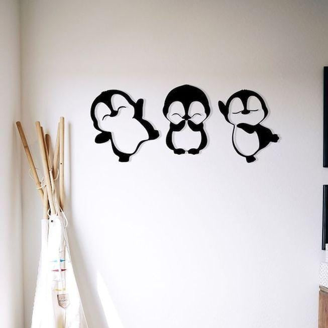 3 Pieces of Cute Penguins | High Quality Wall Stickers