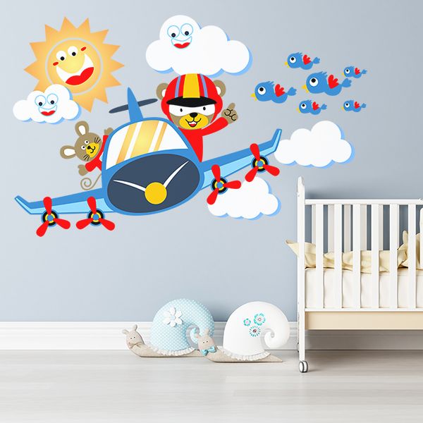 Kids Happy Sky Ride | High Quality Wall Sticker