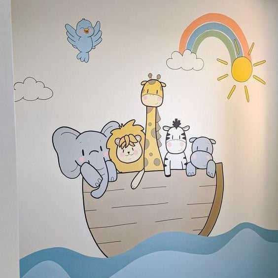 Kids Animal Ship | High Quality Wall Sticker