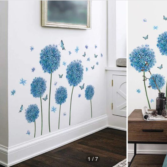 Green Plant (Round Shape) | High Quality Wall Sticker