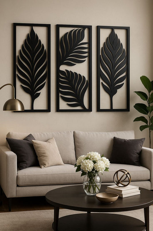 Beautiful Leaves Set of 3 Frames