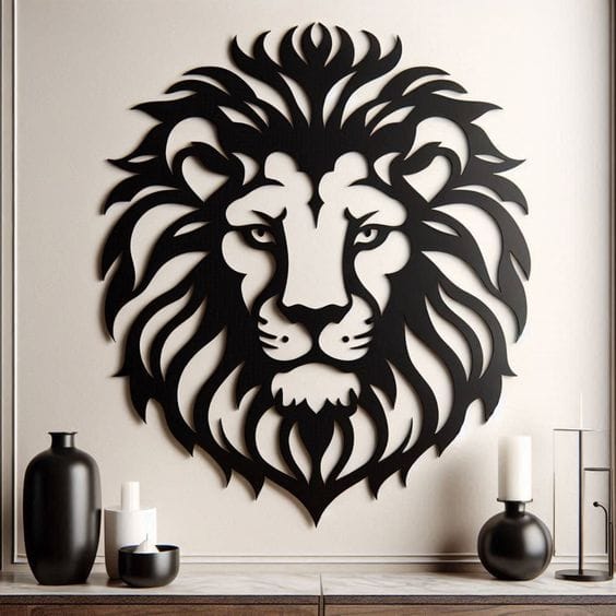 Brave Lion |  Artistic Cutting Art Masterpieces