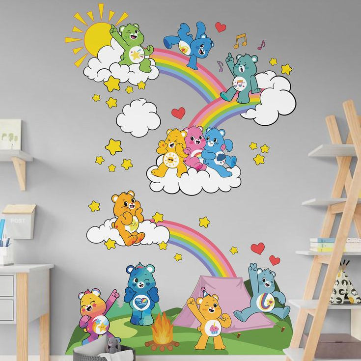 Kids Rainbow Sky Bear | High Quality Wall Sticker
