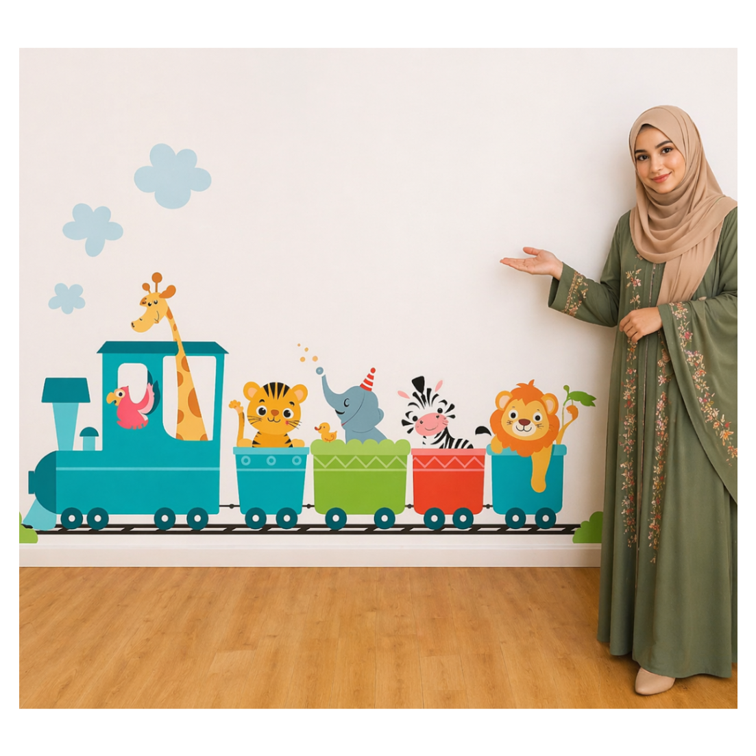 Kids Animal Train | High Quality Wall Stickers