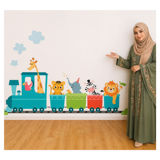 Kids Animal Train | High Quality Wall Stickers