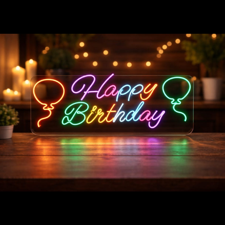 Neon Light Art! | Happy Birthday
