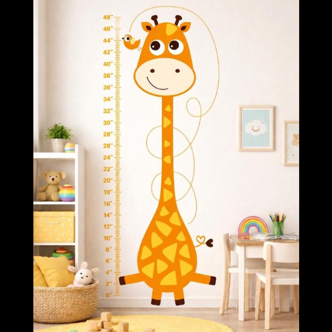 Grow with Giraffe | High Quality Wall Sticker