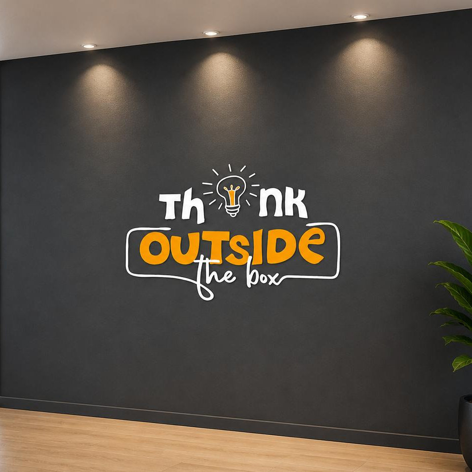 Think Outside The Box | High Quality Wall Sticker