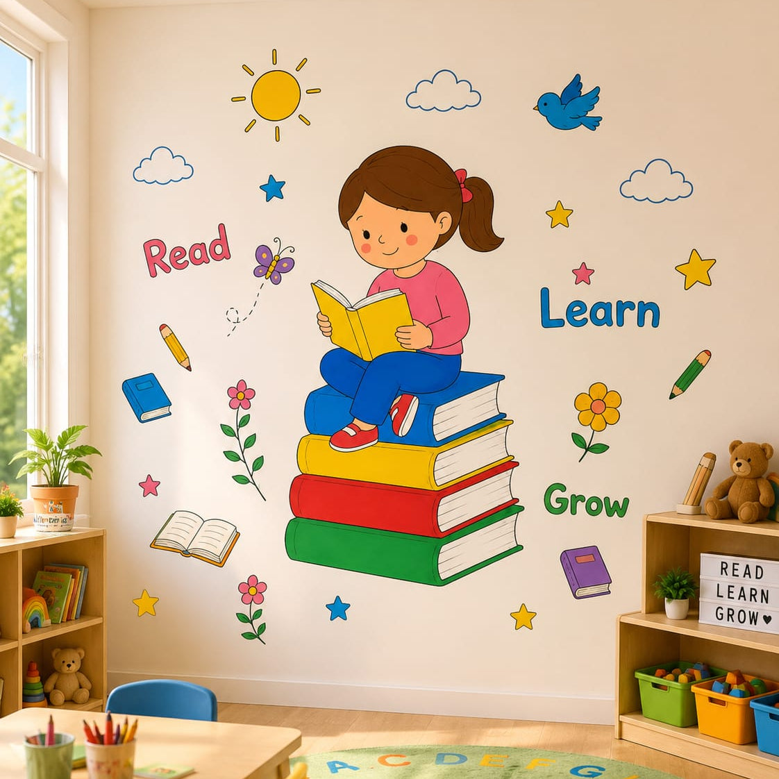 Learn & Grow | High Quality Wall Sticker