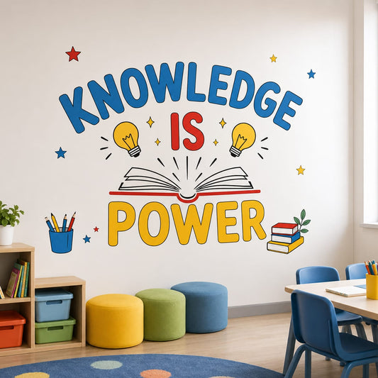 Knowledge Superpower | High Quality Wall Sticker