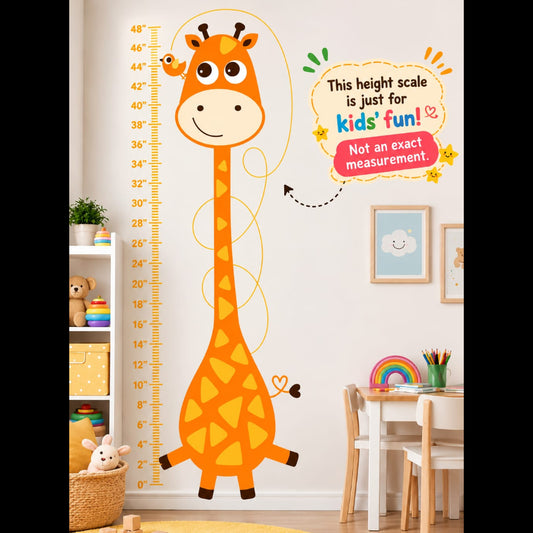 Grow with Giraffe | High Quality Wall Sticker