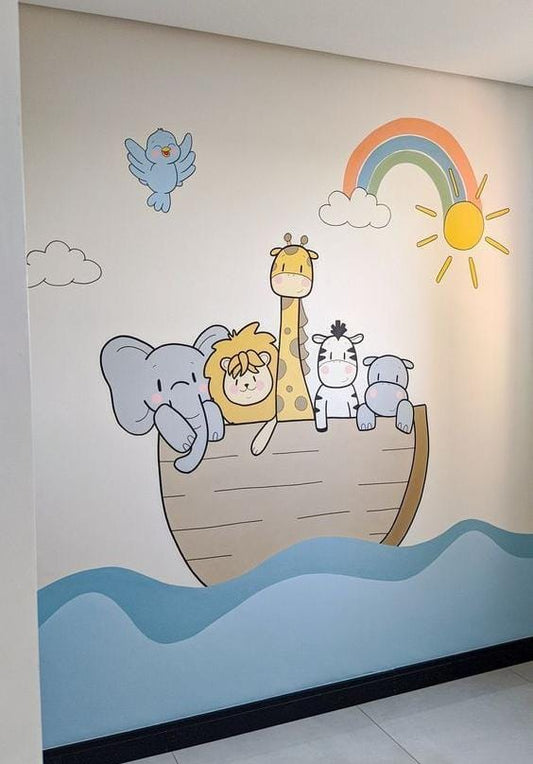 Kids Animal Ship | High Quality Wall Sticker