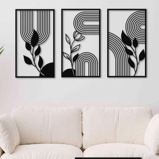 Beautiful Stylish Leaves Set of 3 Frames