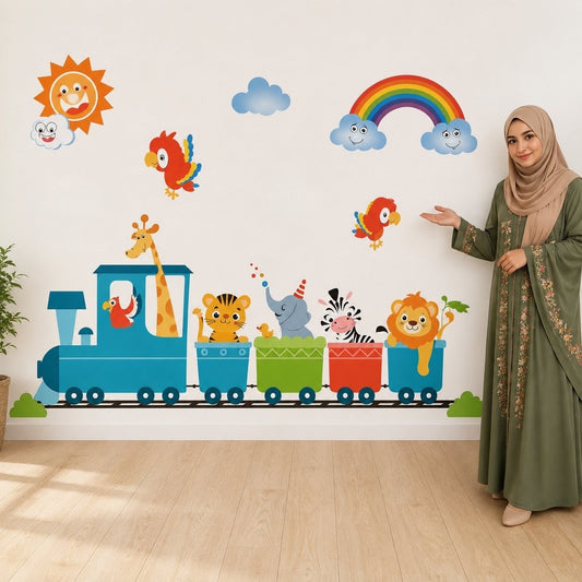 Kids Animal Train | High Quality Wall Stickers