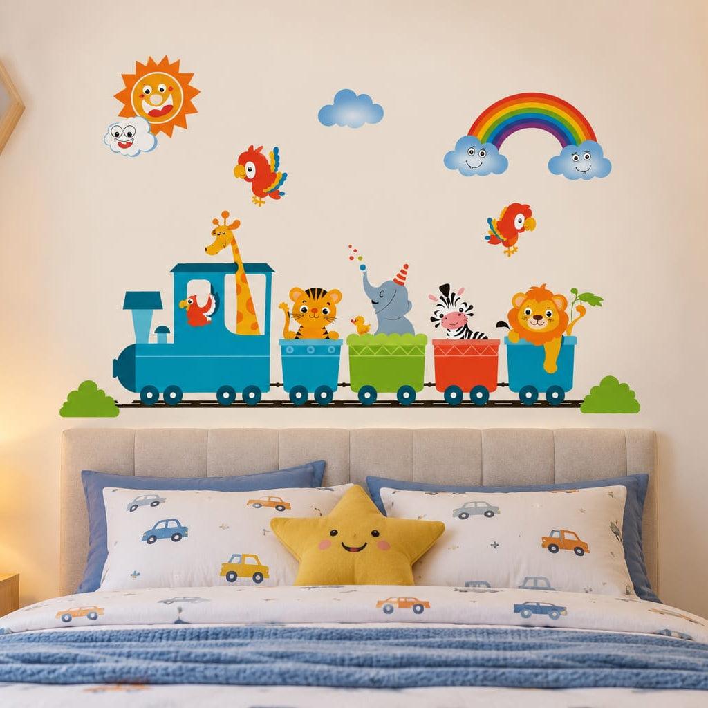 Kids Animal Train | High Quality Wall Stickers